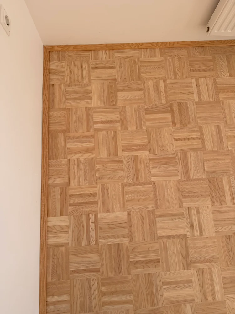 Saniertes Mosaikparkett in einer Wohnung in Unterweißenbach
